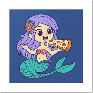Pizza Mermaid Posters and Art